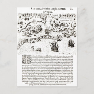 The Arrival of the Englishmen in Virginia Postcard