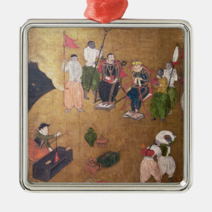 The Arrival of the Portuguese in Japan Metal Tree Decoration