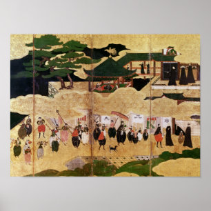 The Arrival of the Portuguese in Japan Poster