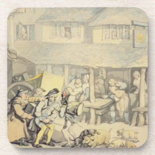 The Arrival of the Stage Coach at the Sun Inn, Bod Coaster