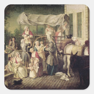 The Arrival of the Wetnurses Square Sticker