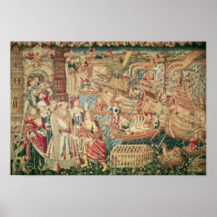 The Arrival of Vasco da Gama  in Calcutta Poster