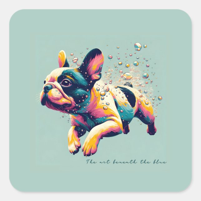 The Art Beneath the Blue Square Sticker (Front)