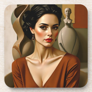 The Art Between Us – Colourful Portrait Coaster