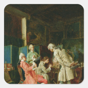 The Art Critics, 1878 Square Sticker