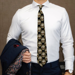 The Art Deco Owl - Historical 1930s Era Elegance Tie