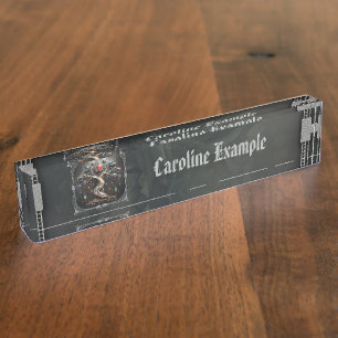 The Art Deco Tree of Life design. Nameplate