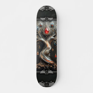 The Art Deco Tree of Life design. Skateboard
