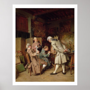 The Art Lovers, or The Painter, 1860 (panel) Poster