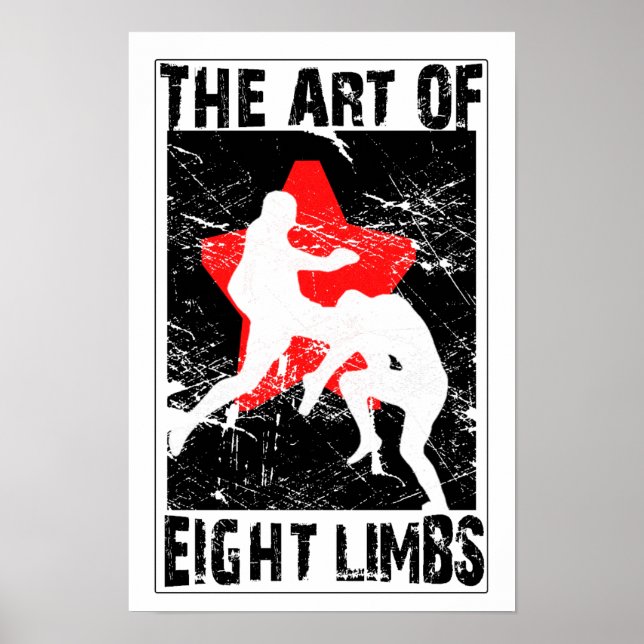 The Art of 8 Limbs - Muay Thai Flying Knee Poster (Front)