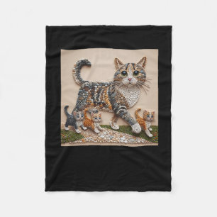 The Art Of Arranging Rocks In The Shape Of A Cat S Fleece Blanket