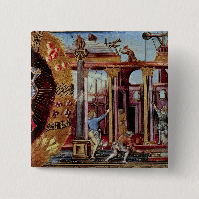 The Art of Building 15 Cm Square Badge (Front)