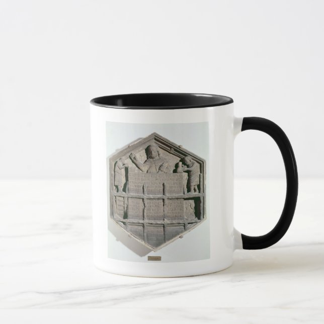 The Art of Building, hexagonal decorative relief Mug (Right)
