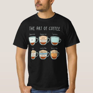 The Art of Coffee – Types & Proportions Guide T-Shirt
