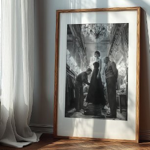 The Art of Elegance: A Classic Couture Fitting Poster