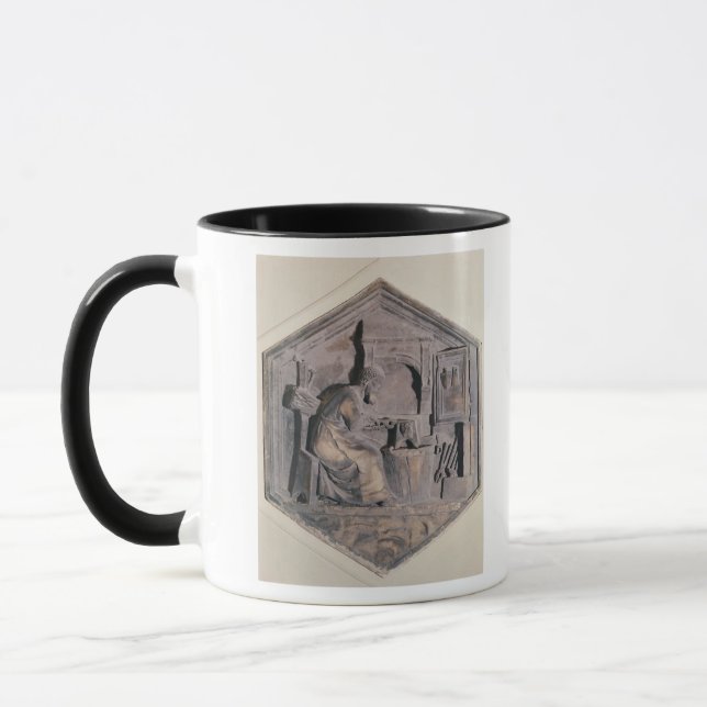 The Art of Forging, hexagonal decorative Mug (Left)