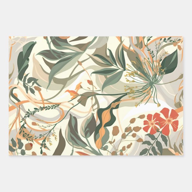 The Art of Gift Wrapping Paper Flat Sheet Set of 3 (Front)