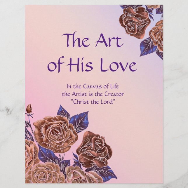 The Art of His Love Title Page Personalised Paper (Front)