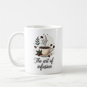 The Art of Infusion - Elegant Coffee Illustration Coffee Mug