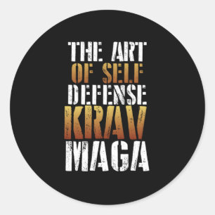 The art of krav maga classic round sticker