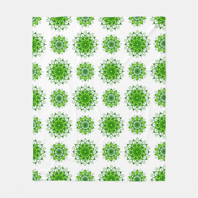 the art of mandala pattern fleece blanket (Front)