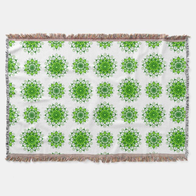 the art of mandala pattern throw blanket (Front)