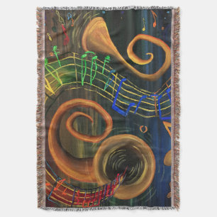 The ART of Music Throw Blanket