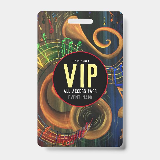 The ART of Music VIP All Access Pass ID Badge (Front)
