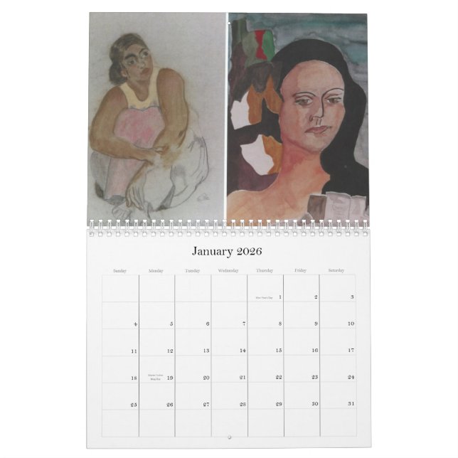 The Art of Norma Gladstone Calendar (Jan 2026)