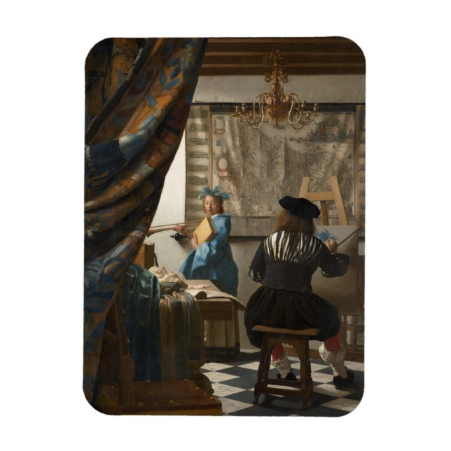 The Art of Painting by Johannes Vermeer Magnet (Vertical)