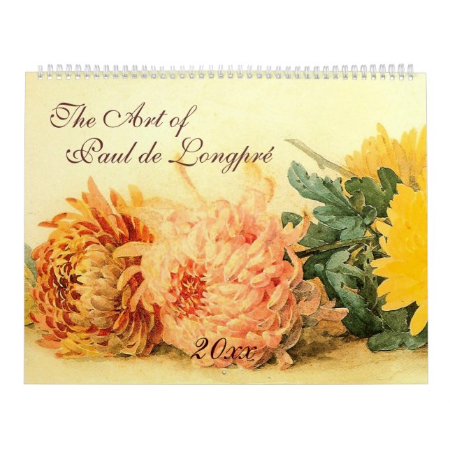 The Art of Paul de Longpré Calendar (Cover)