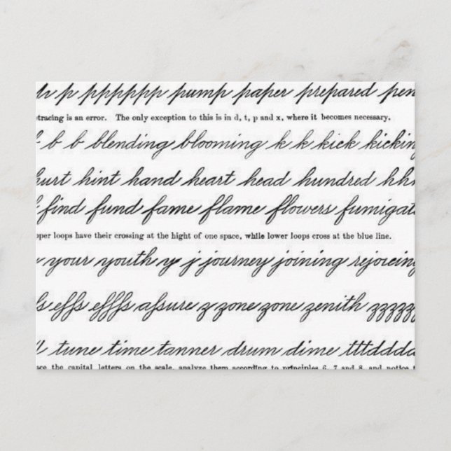 The Art of Penmanhip Postcard (Front)