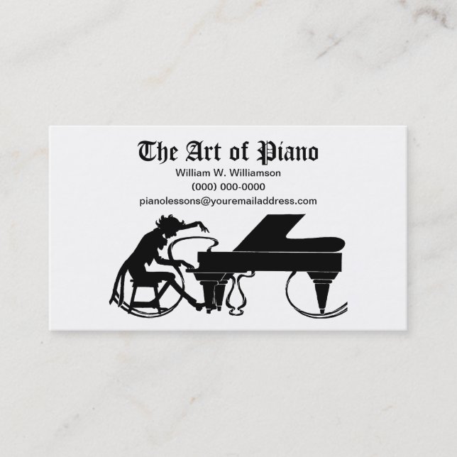 The ART of Piano - Piano Business Cards (Front)