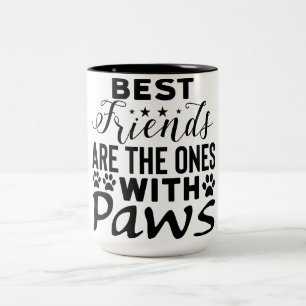 The Art of Positive Dog   Motivational Quote Two-Tone Coffee Mug