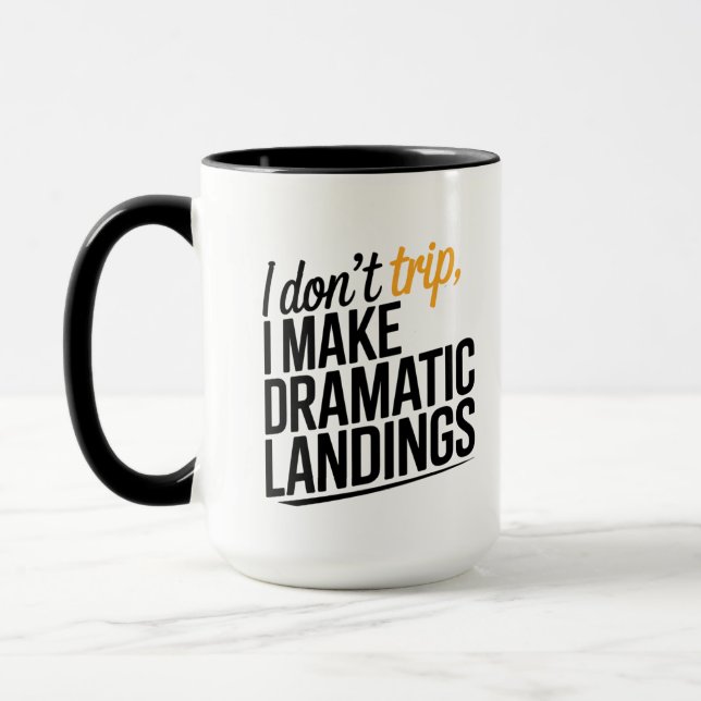 The Art of the Dramatic Landing. Mug (Left)
