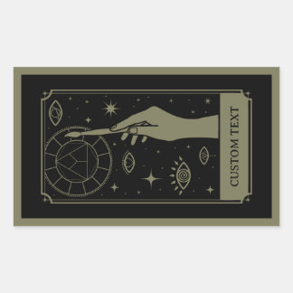 the art teacher tarot custom text  rectangular sticker