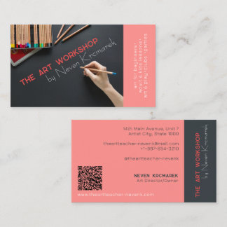 The Art Workshop Red Artist Business Card