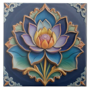 The Artisan's Bloom Ceramic Tile