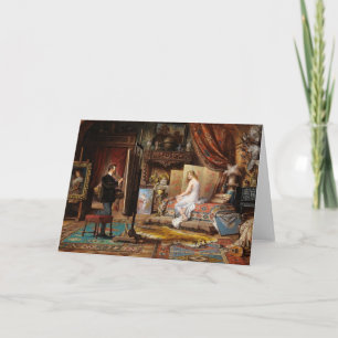 The Artist and His Model Carl Schweninger, Jr. Card