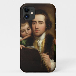 The Artist and his son Raphael, c.1773 (oil on can iPhone 11 Case