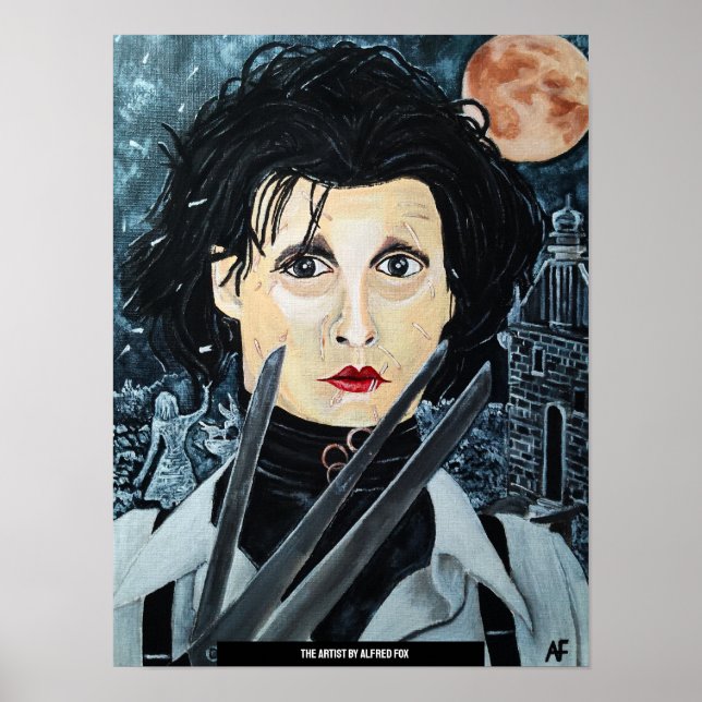 The Artist Painting by Alfred Fox Poster (Front)