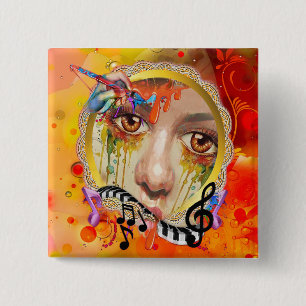 The Artist pallet 15 Cm Square Badge