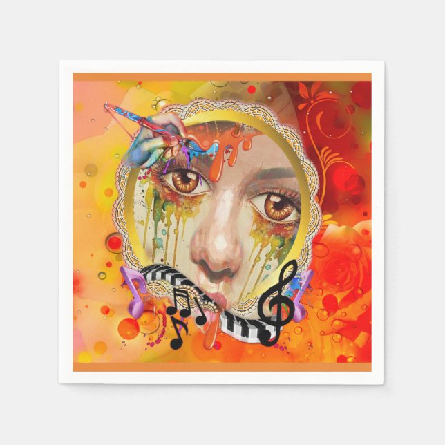 The Artist pallet Napkin (Front)