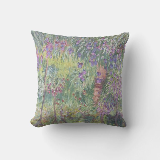 The Artist’s Garden in Giverny by Claude Monet Cushion (Front)