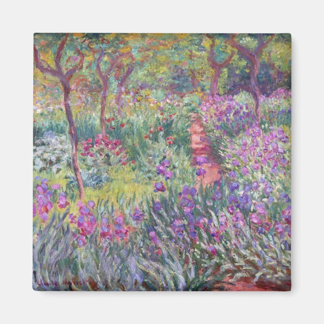 The Artist’s Garden in Giverny by Claude Monet Magnet (Front)