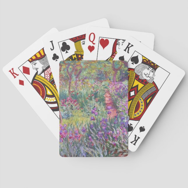 The Artist’s Garden in Giverny by Claude Monet Playing Cards (Back)