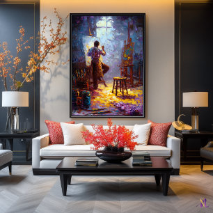 The Artist’s Light – Studio Moment in Expressive Poster