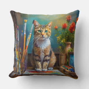 The Artistic Cat Cushion