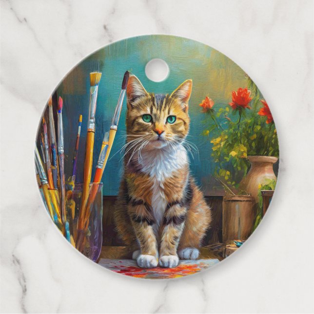 The Artistic Cat Favour Tags (Front)