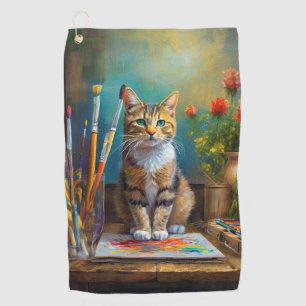 The Artistic Cat Golf Towel